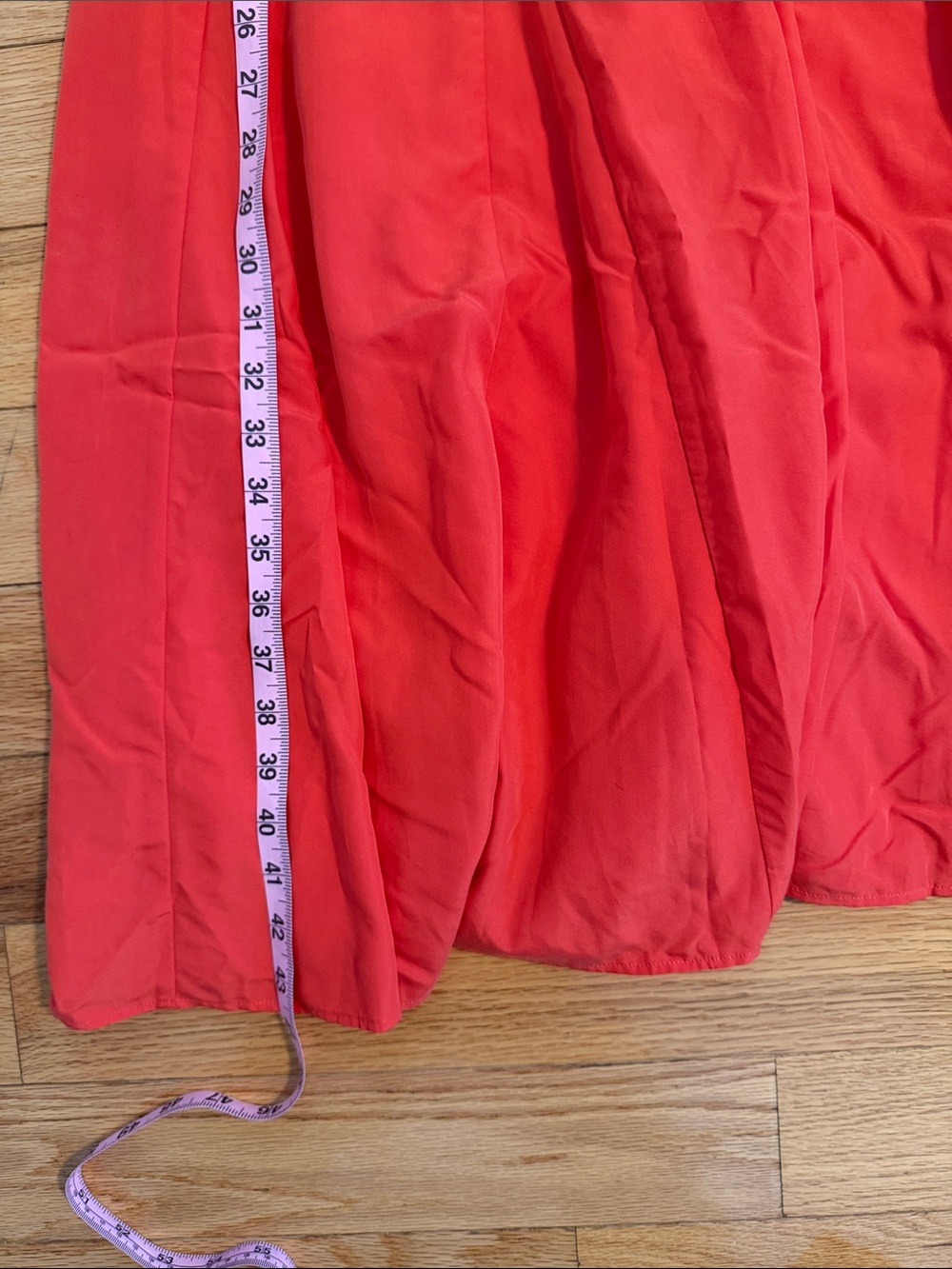 Anthropologie- HD in Paris Vibrant Coral Strappy Maxi Dress - Picture 7 of 13